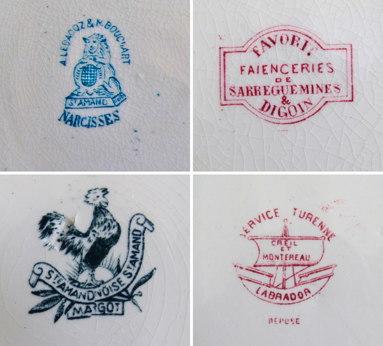 Signatures faïenceries françaises Signatures faïenceries françaises